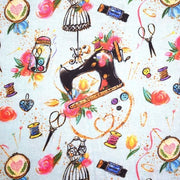 Tessuto di cotone 100% - Disegno di stampa a maglia - Tessuto per mobili - Patchwork - Ricamo - Unico strato 1 x 1,4M - Tessuti