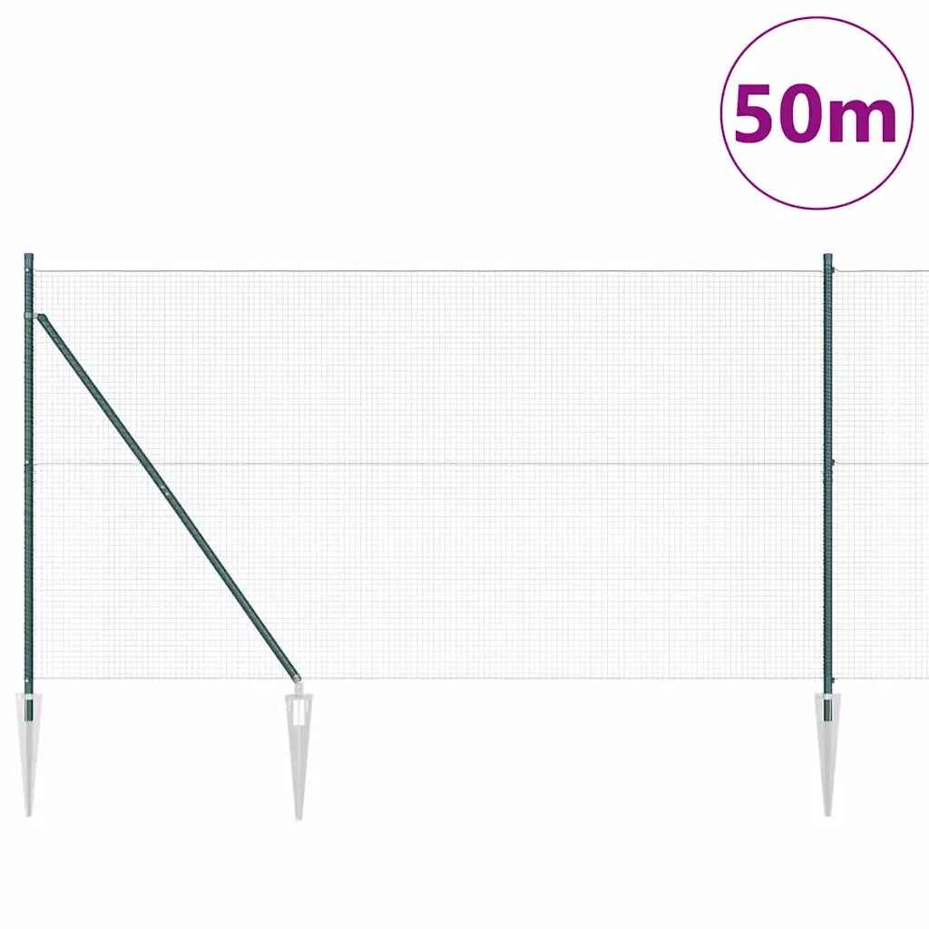 Palo della recinzione Verde 50 x 1,4 m (rete 19 x 19 mm)