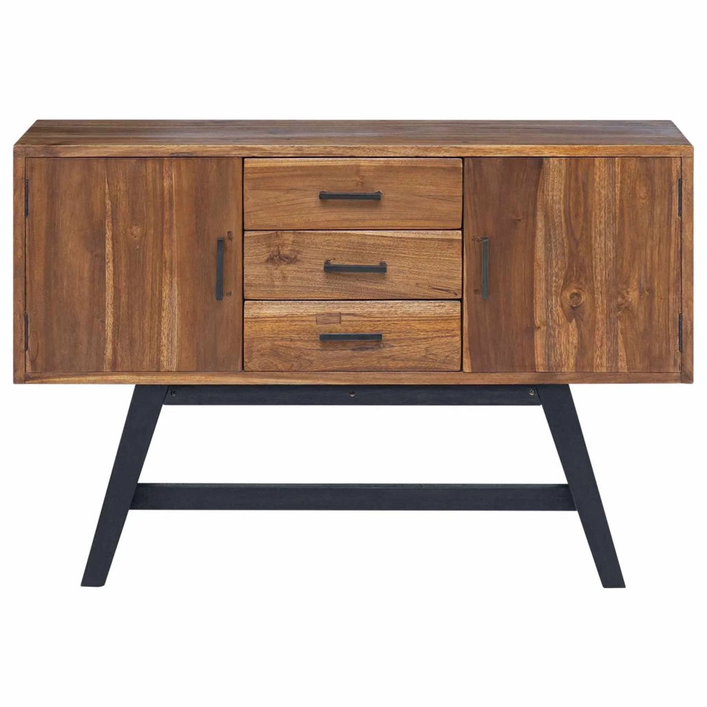 Supporto TV Naturale 110 x 30 x 75 cm Legno di teak solido