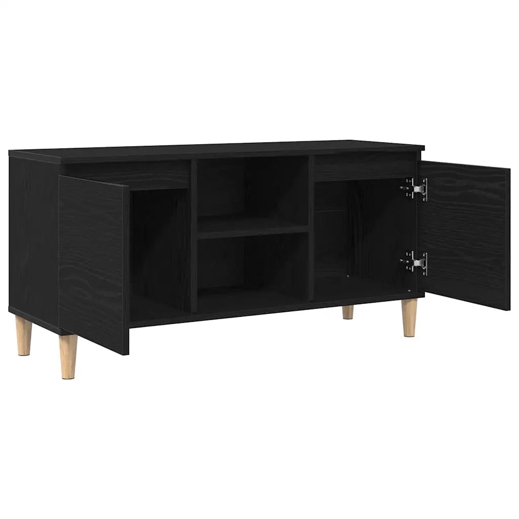 Mobile TV Rovere Nero 102 x 35 x 50 cm Legno multistrato 862584