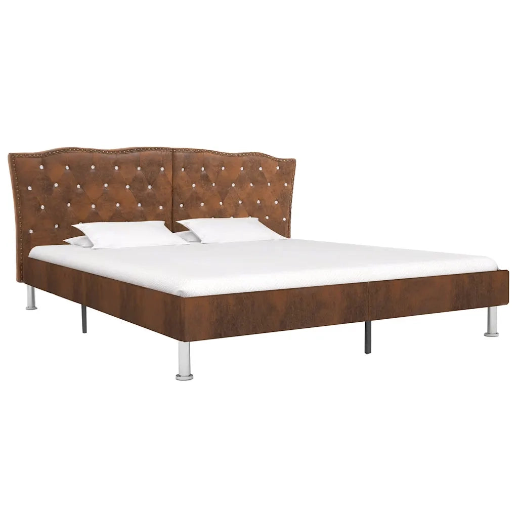 Giroletto Marrone in Similpelle Scamosciata 180x200 cm 280546