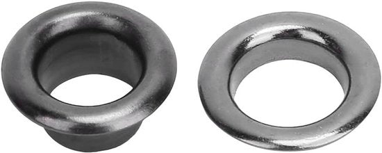 Nagel metallico a occhio per stoffa e tela - 100 pezzi - doppia faccia - spesso - grigio