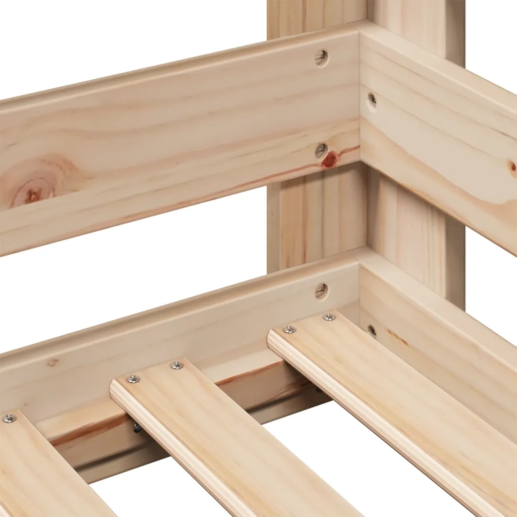 Giroletto senza Materasso 80x200 cm in Legno Massello Pino