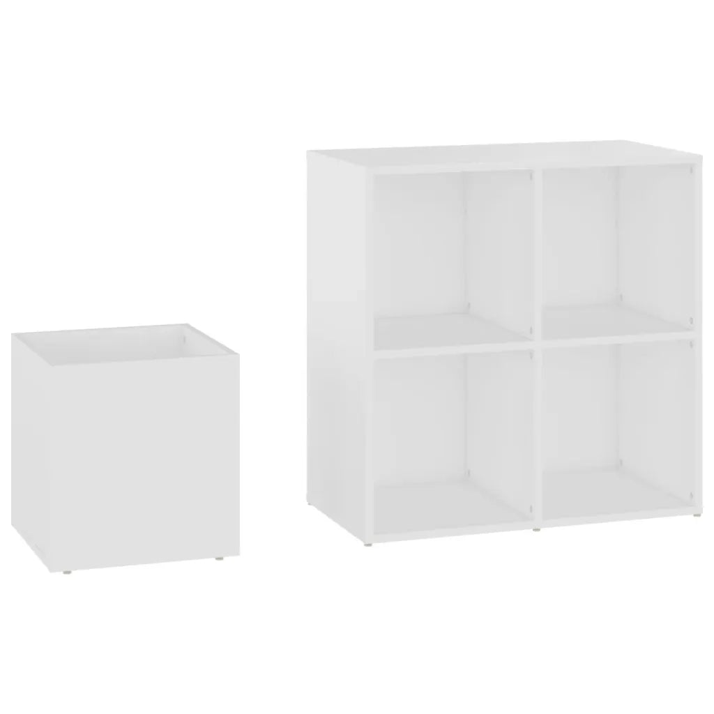 Scarpiera da Ingresso Bianca 105x35,5x70cm in Legno Multistrato 808251