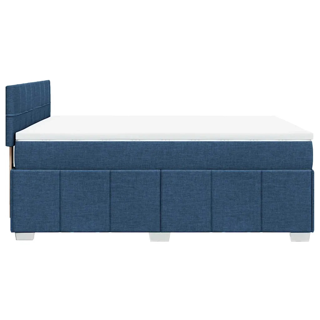 vidaXL Giroletto a Molle con Materasso Blu 140x200 cm in Tessuto