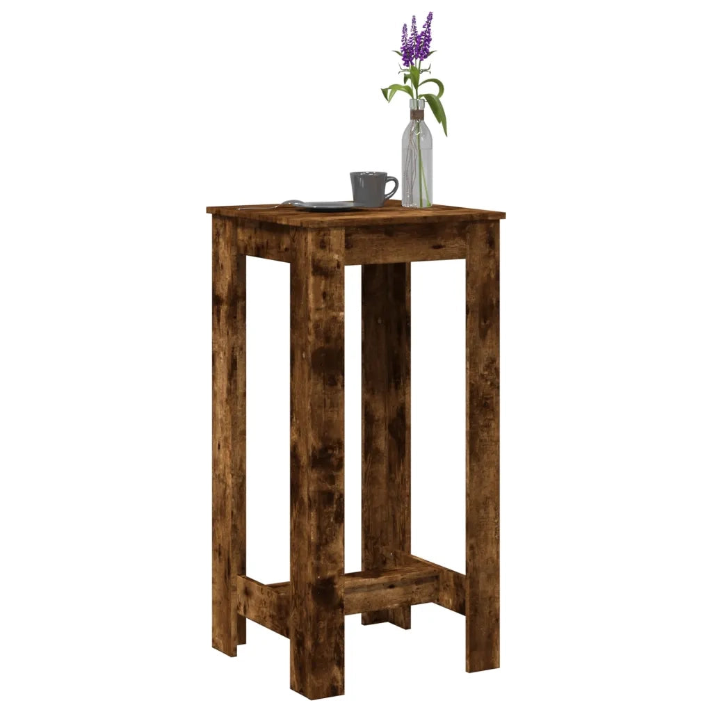 Tavolo da Bar Rovere Fumo 51x50x103,5 cm in Legno Multistrato 854404