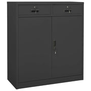 Armadio per Ufficio Antracite 90x40x102 cm in Acciaio cod mxl 41006