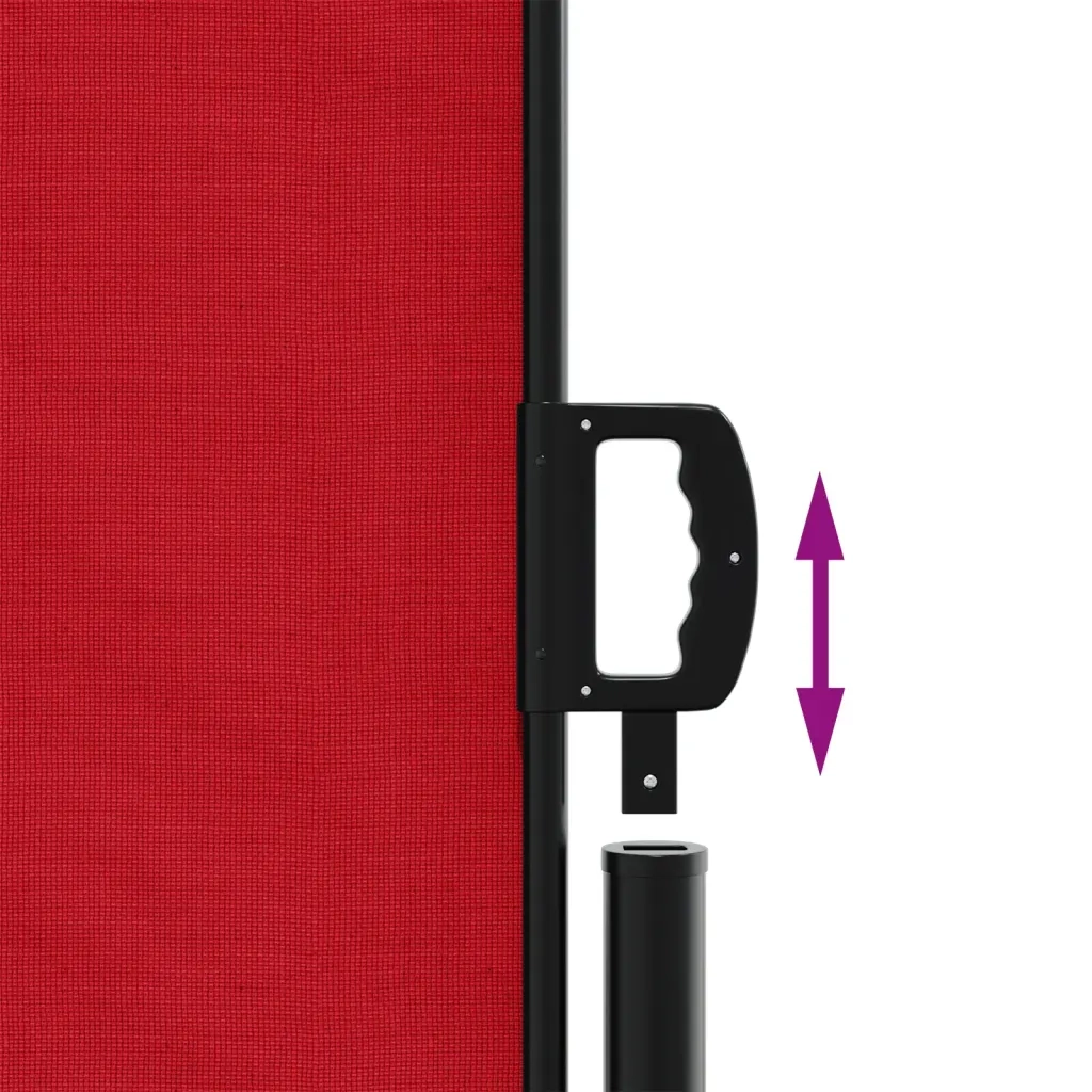 Tenda da Sole Laterale Retrattile Rossa 160x600 cm 4004627