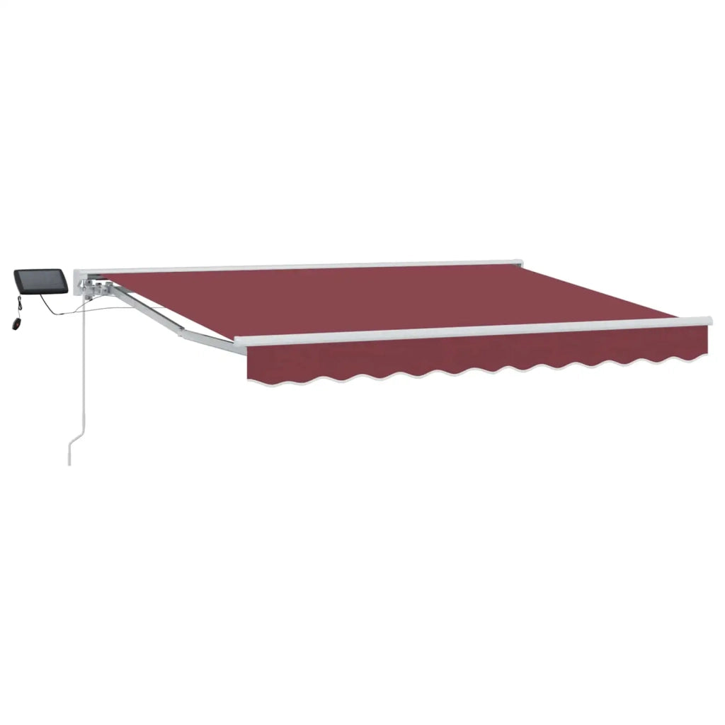 Cornice per Tenda Manuale con LED Borgogna e Bianco 3,5 x 2,5 m
