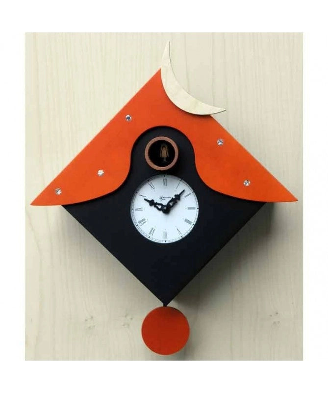 Orologio con cucù Otranto con cassa in betulla e tetto Made in Italy