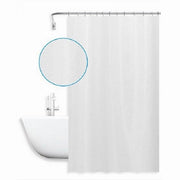 Trade Shop - Tenda Doccia Antimuffa Impermeabile 240x180 Cm Anelli Bianca Texture Rombi 59816 -