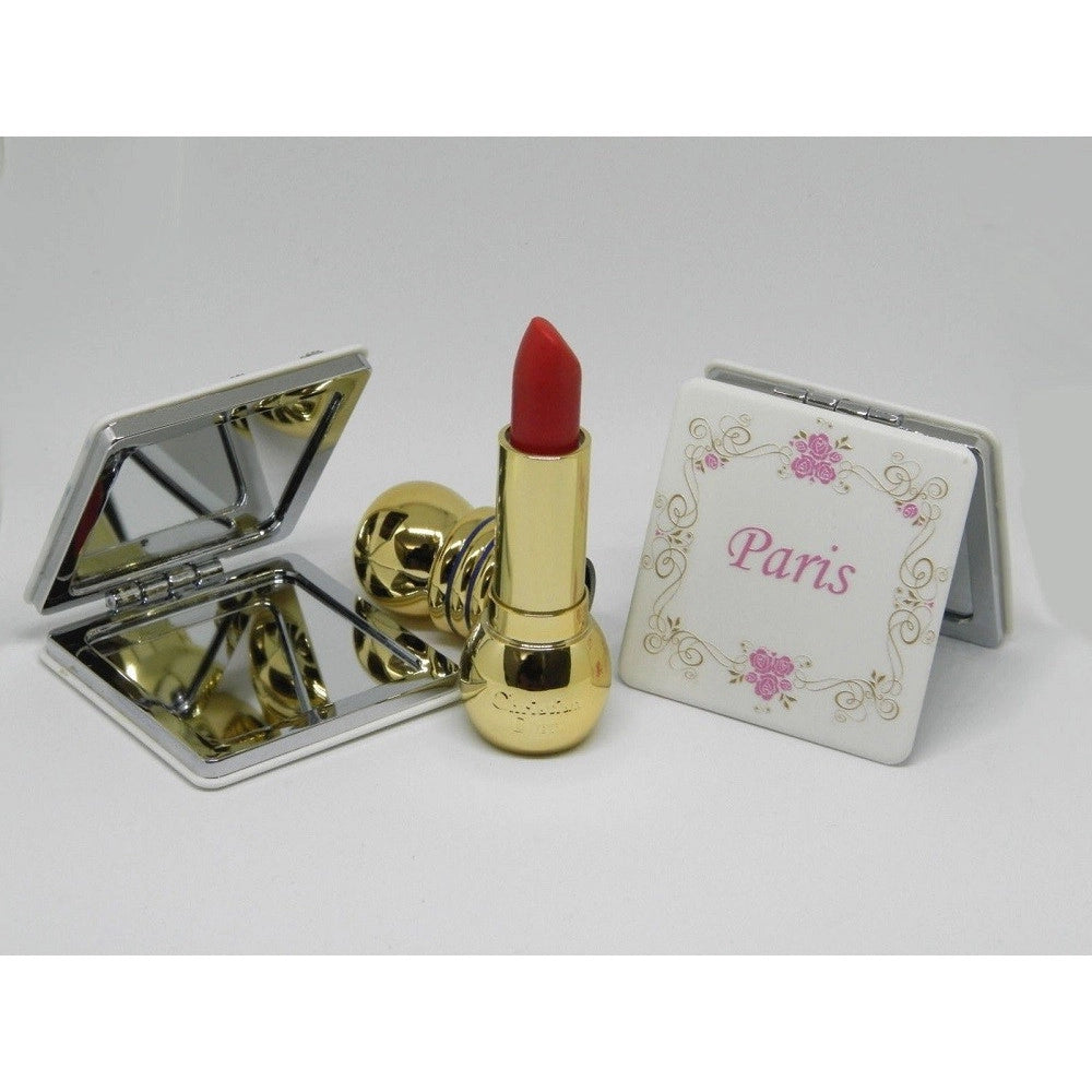 Trade Shop - Specchietto Specchio Da Borsa Borsette Per Donna Make Up Richiudibile Idea Regalo -