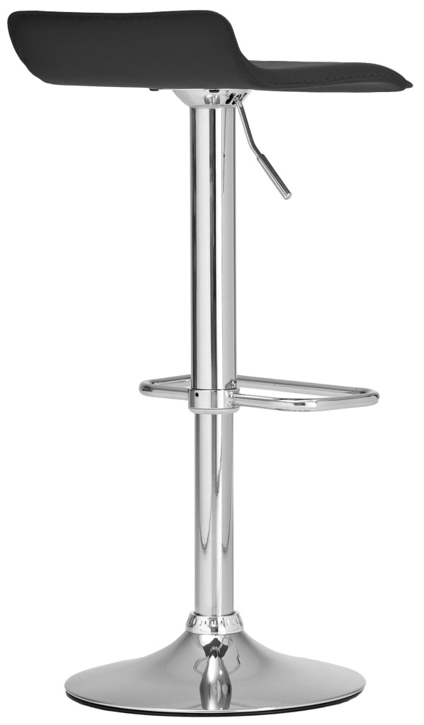 Sgabello bar Dyn in similpelle nero