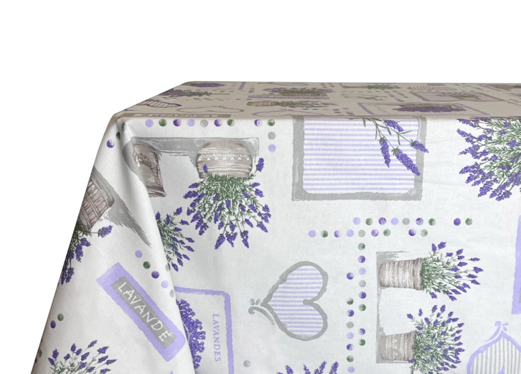 Tovaglia Per Salotto Cucina Tavolo 100% Cotone Made In Italy Provence RP - 140x240 - Provence