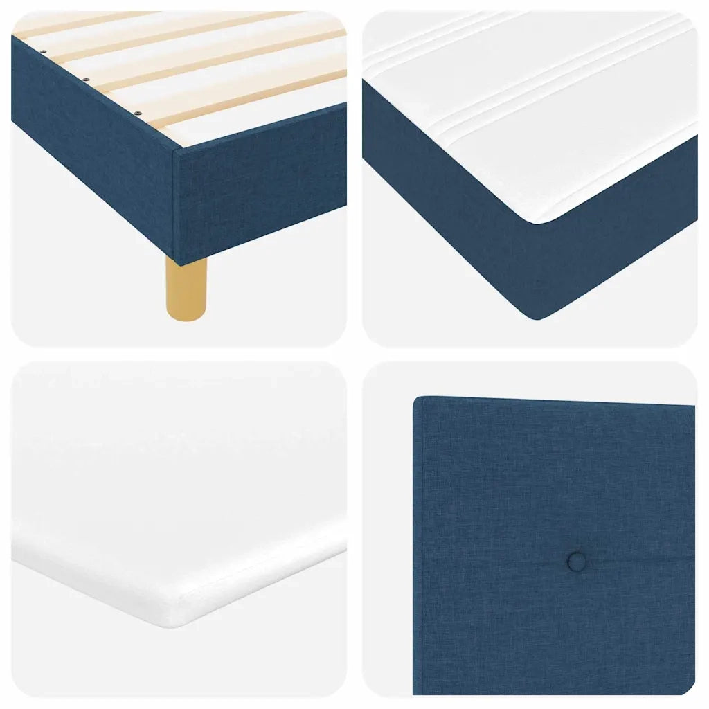 Letto a molle con materasso Blu 180 x 200 cm Tessuto 3340233