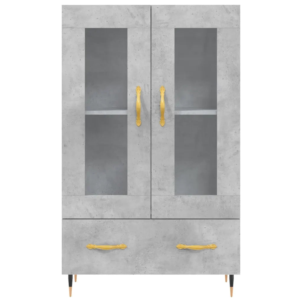 Credenza Grigio Cemento 69,5x31x115 cm in Legno Multistrato 828280