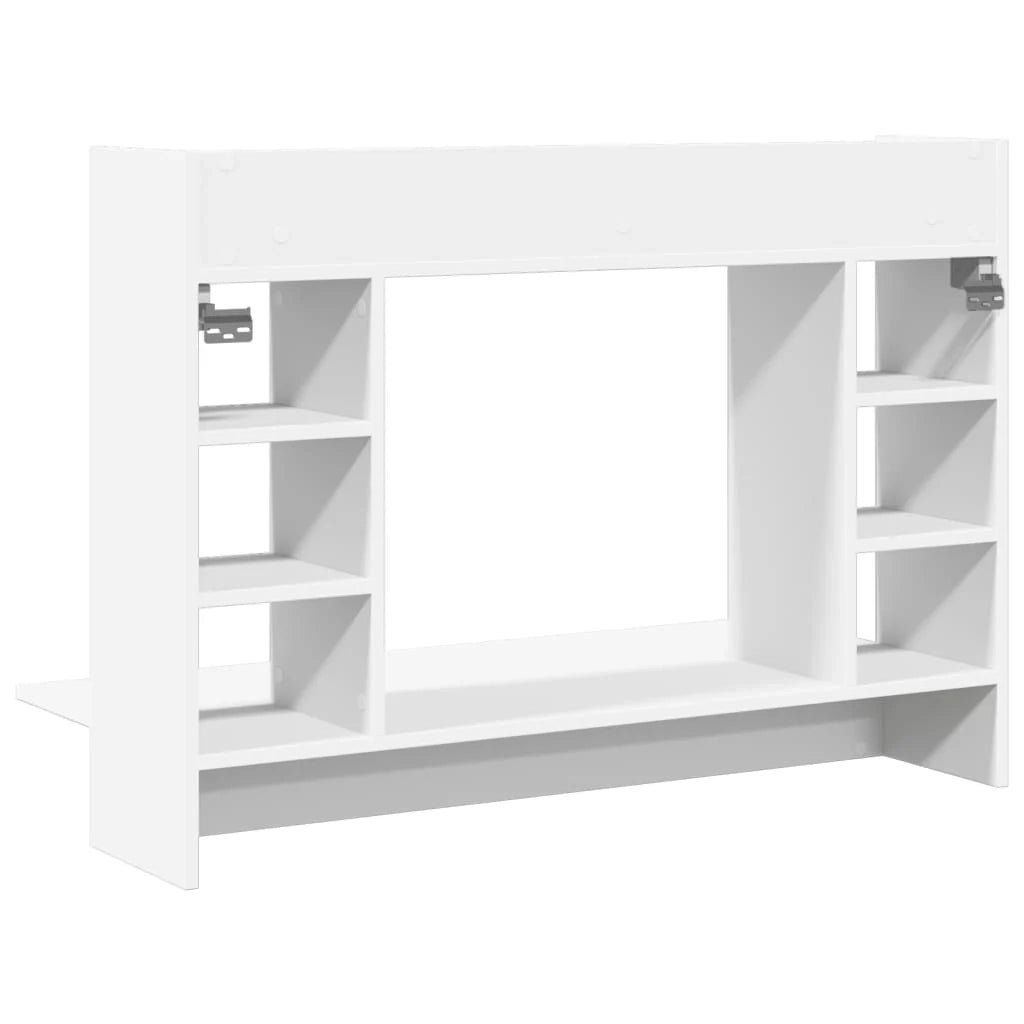 Scrivania tavolo postazione di lavoro scrivania per computer scrivania da studio a parete 105 x 48 x 75 cm legno ingegnerizzato bianco 02_0023875
