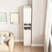 Armadio a colonna bianco moderno alto loft 2 ante 180 cm