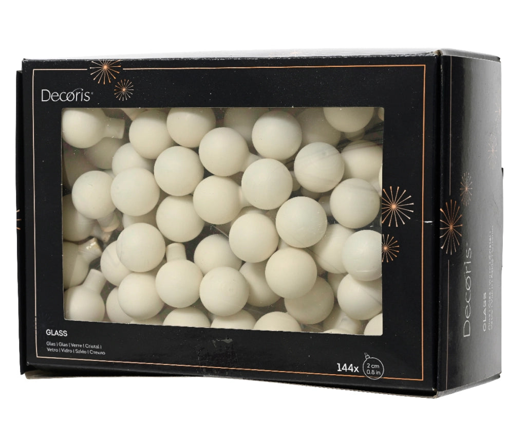 Box Grappolo Sfere ø2 cm bianco lana