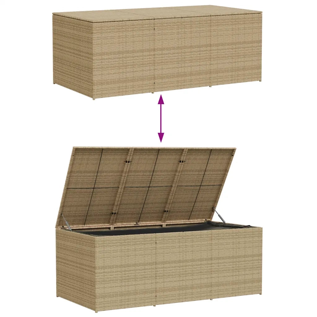 Contenitore da Giardino Beige Misto 984L in Polyrattan