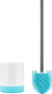 Borsetto wc in silicone con effetto lotus, borsetto wc con supporto antiscivolo (turquesa)