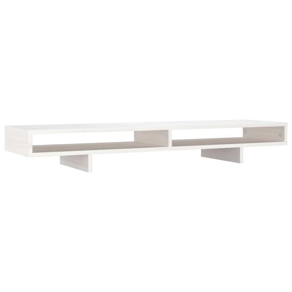 Supporto per monitor 100 x 27 x 14 cm in legno massello di pino bianco 02_0004471