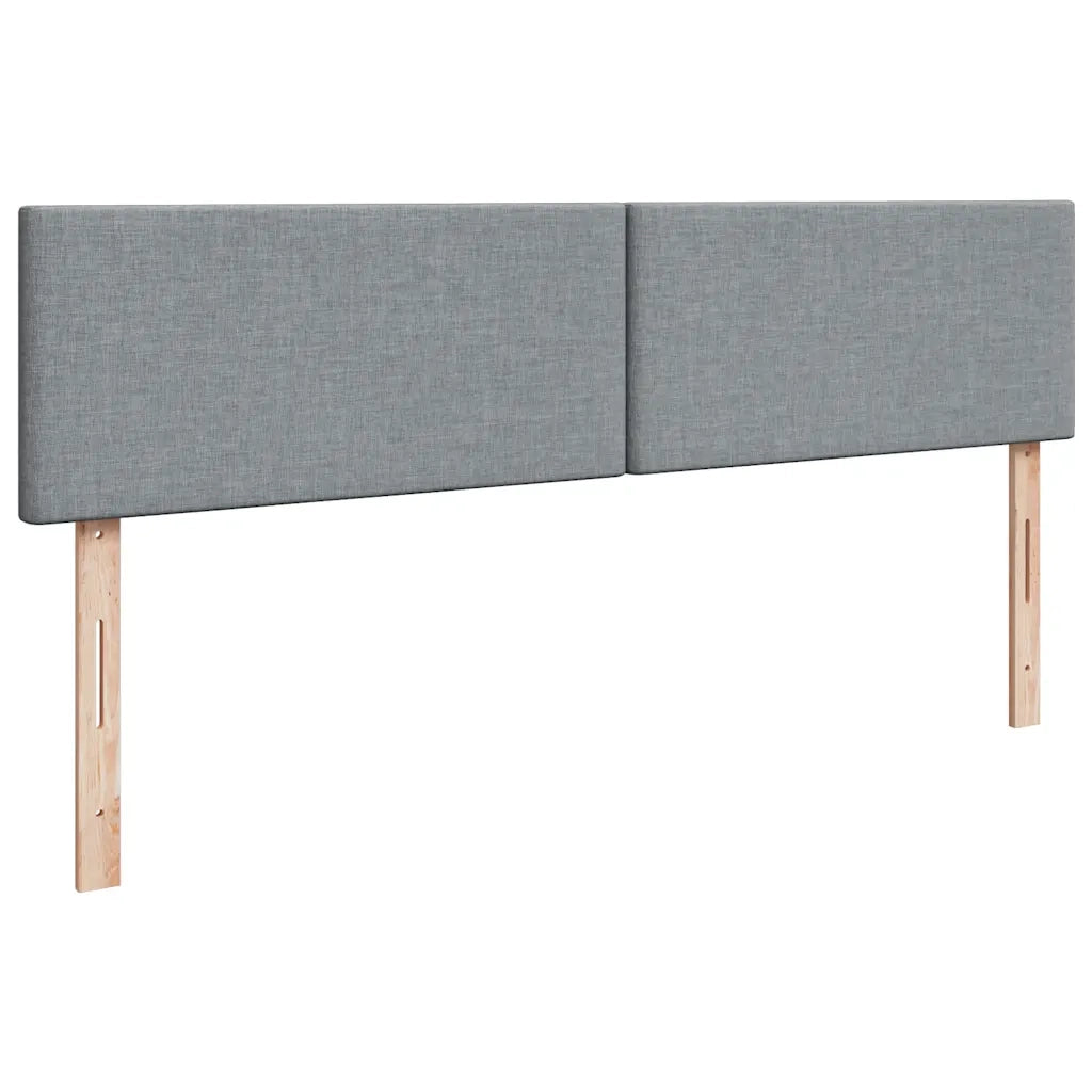 Giroletto a Molle con Materasso Grigio Chiaro 200x200cm Tessuto 3287556