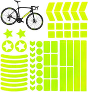 Pacco di 62 Stickers Riflettenti - Sicurezza e Decorazione per Biciclette, Motocicli e Auto.