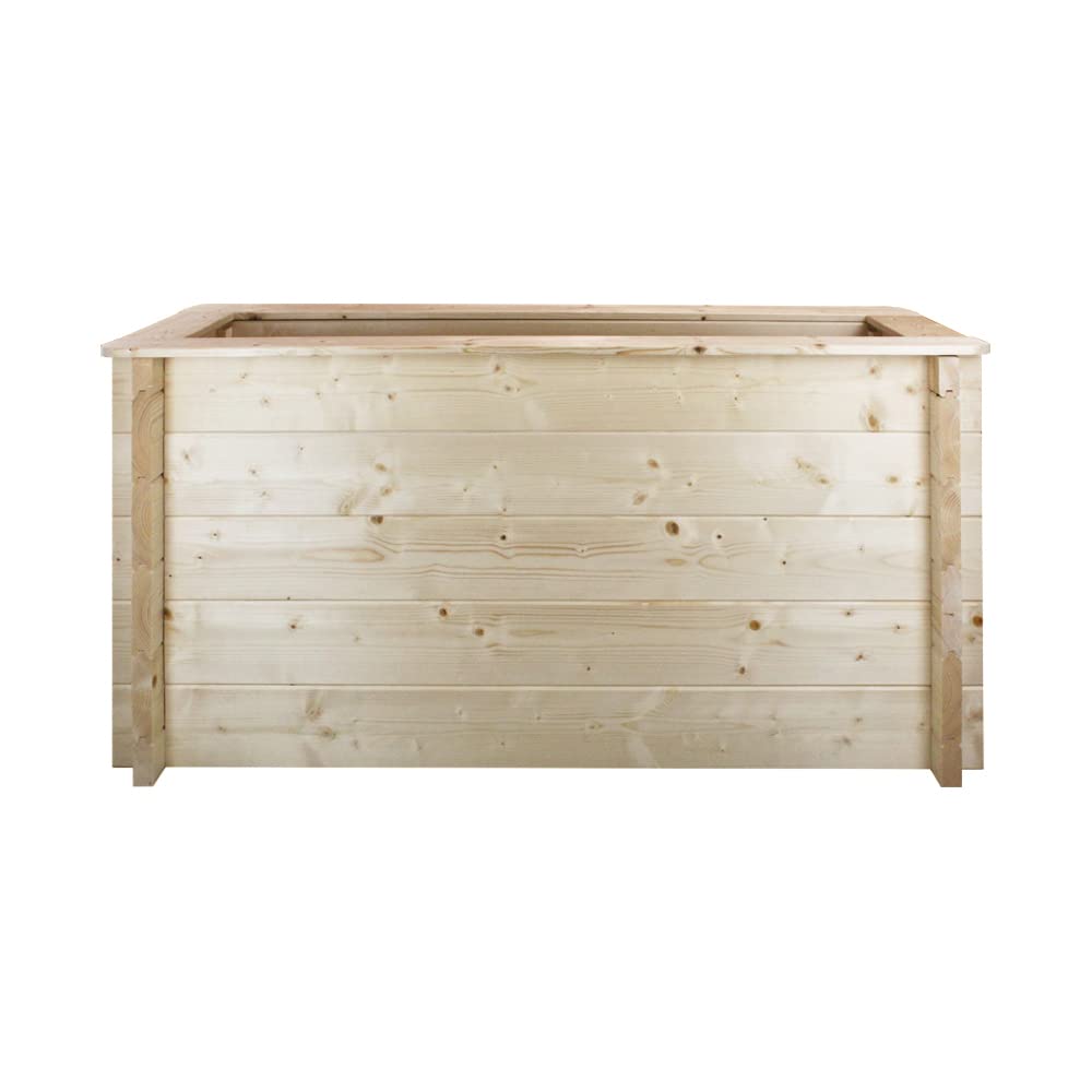 L'aiuola di giardino sopraelevata in legno - 118x38x57 cm - Timbela M614