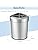 Bidone della Spazzatura 60L in Acciaio Inox, Bidone per Rifiuti d'Angolo con Coperchio, Cestino per Spazzatura con Fondo Antiscivolo per Casa Ufficio