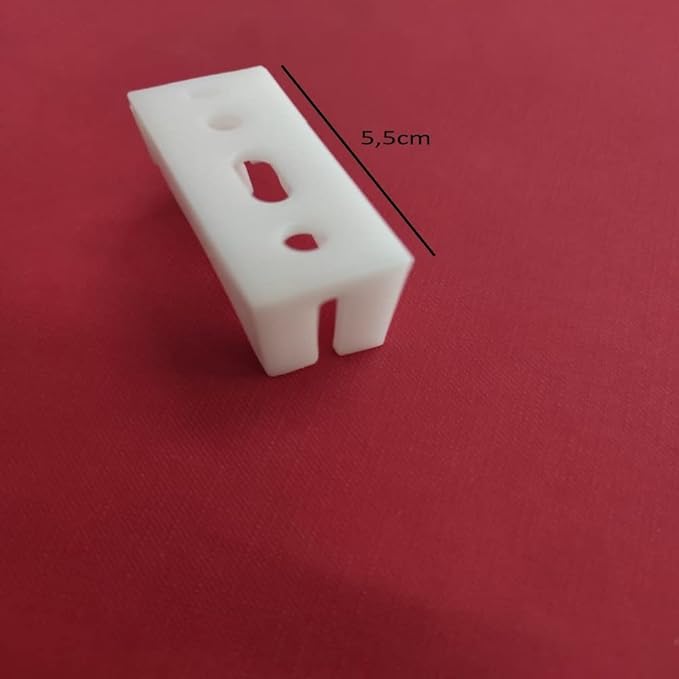 Supporto da 5,5cm a Parete/Soffitto per Tende e Binari, Nylon Bianco - Made in Italy 🇮🇹