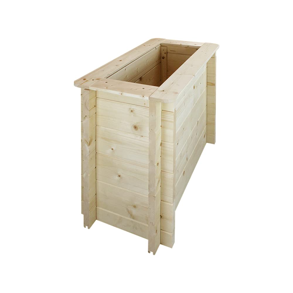 L'aiuola di giardino sopraelevata in legno - 78x38x57 cm - Timbela M612