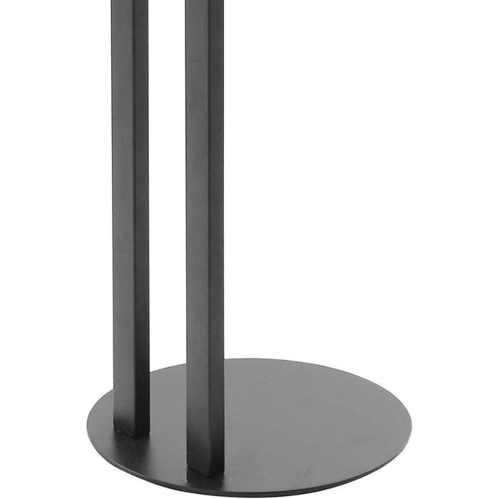 Piantana porta asciugamani bagno 2 bracci in bamboo 22x31xh.81 cm acciaio nero