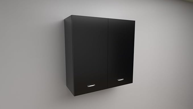 Mobile PENSILE  COMPRESO di 2 Ante SPEDIZIONE A Kit Le Misure Si intendono Altezza X Larghezza X profondità 72x90x33 NERO