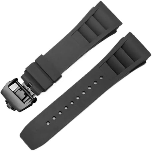 Canda di guardia in gomma da 25 mm-20 mm adatto per Richard Mille RM011 Serie Bracciale Vicchia Standing Cingcio d'oro