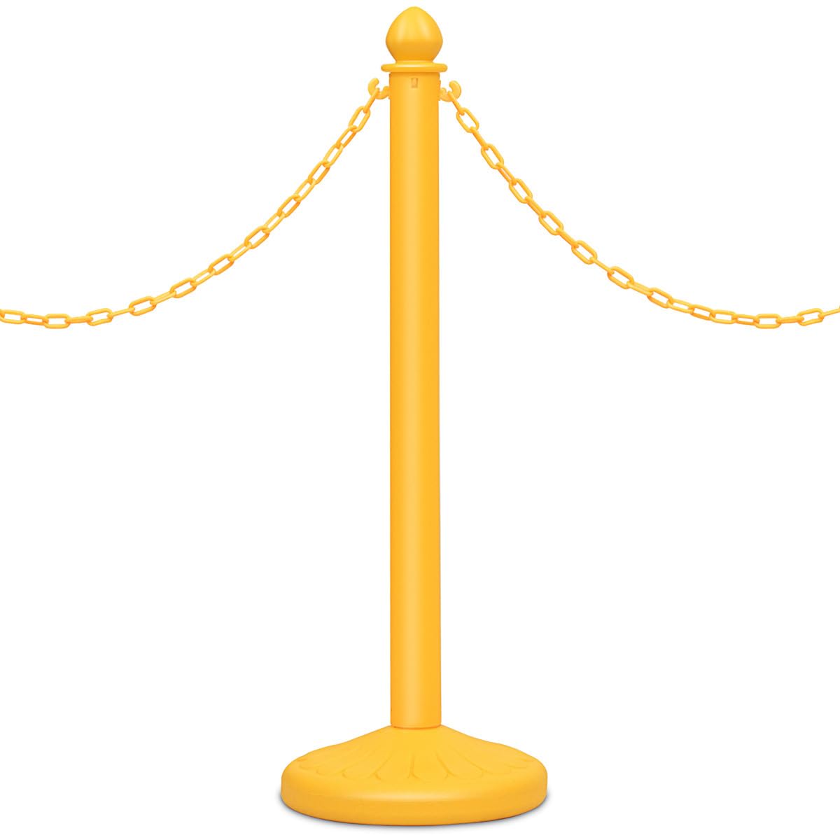 Set di 6 Transenne Delimita Corsie Transenne Separacode, Paletti di Delimitazione Eliminacode, Base Antiscivolo, in Plastica, Divisore di Sicurezza per Interno ed Esterno (Giallo)