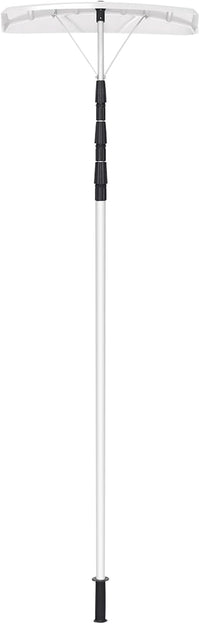 Rastrello da neve per tetti e Auto, telescopico e allungabile da 200 cm a 630 cm, pala da neve in alluminio, per vari occasioni, maniglia antiscivolo, con chiusura, bianco argenteo