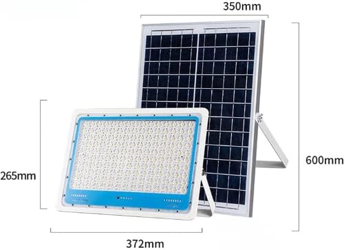 Faretto Led Esterno con Pannello Solare, Faro a Led da Giardino 1000 w