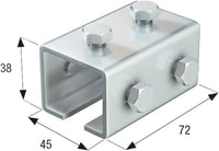Giunzione in Acciaio Zincato per Profilo Superiore Monorotaia MR3