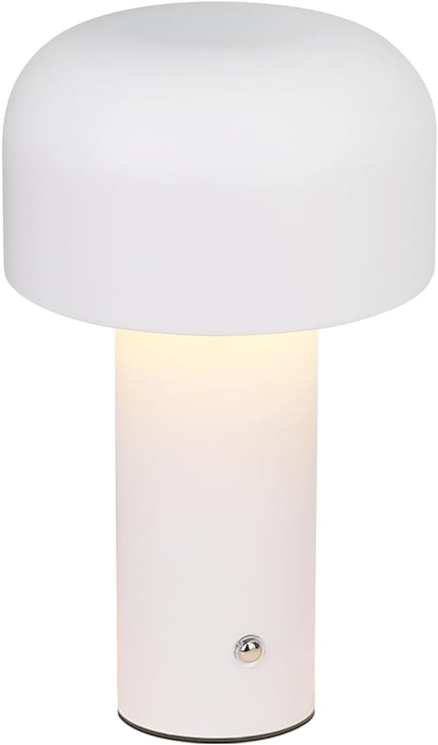 ZMH Lampada da tavolo LED wireless metallo moderna 2W batteria ricaricabile dimmerabile per soggiorno