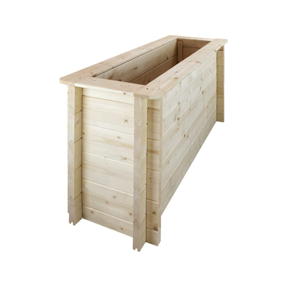 L'aiuola di giardino sopraelevata in legno - 118x38x57 cm - Timbela M614