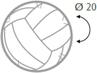 King Home CUSCINO VOLLEYBALL in poliestere 20 cm rosa/bianco 