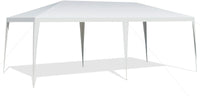 Tendone per Feste 3 M x 6 M, Gazebo da Giardino con Struttura in Metallo, Impermeabile e Protezione UV, per Feste, Barbecue, Giardino e Spiaggia, Bianco
