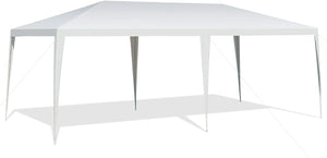 Tendone per Feste 3 M x 6 M, Gazebo da Giardino con Struttura in Metallo, Impermeabile e Protezione UV, per Feste, Barbecue, Giardino e Spiaggia, Bianco