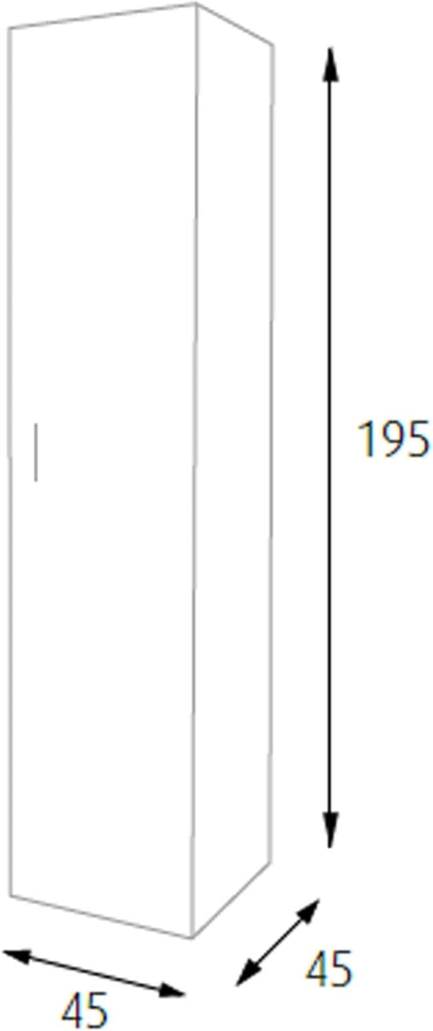 A1505006 - Armadio 1 anta 5 vani bianco