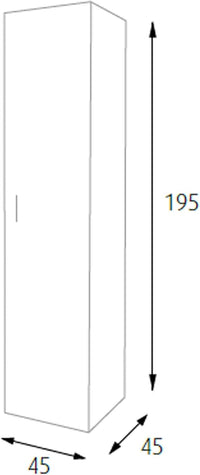 A1505006 - Armadio 1 anta 5 vani bianco