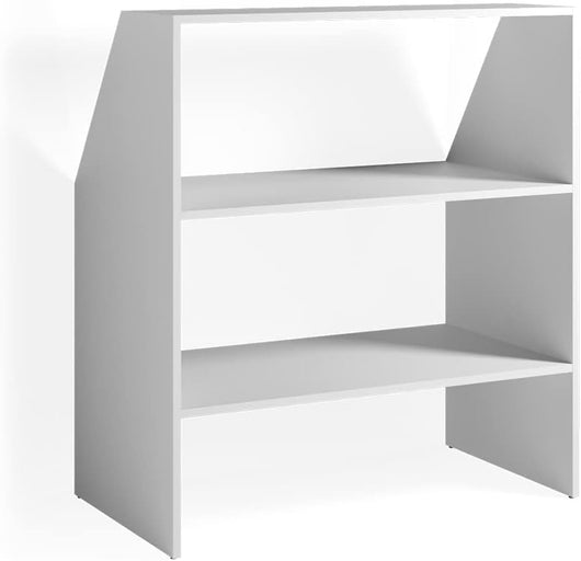 Scaffale per tetti spioventi, Bianco, 90 x 100 cm, per riporre scatole e libri sotto tetti spioventi