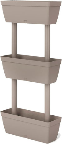 Vaso da Giardino Verticale a 3 Livelli ecru 480x161x h 955 mm