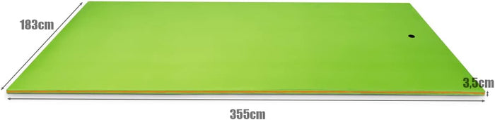 Tappetino Galleggiante Acquatico, 355X183cm, Materassino Galleggiante Resistente agli Strappi con Dispositivo di Ormeggio e Cinghie di Aggancio, per Mare Lago Piscina e Spiaggia,