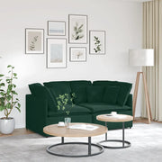 Divano Modulare con Cuscini in Velluto Verde Scuro 3321251